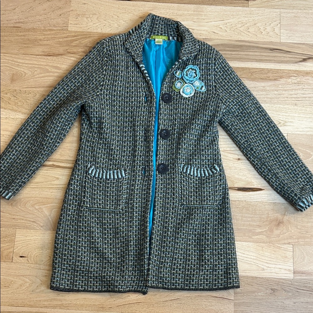 Y2K knit peacoat size medium Sigrid Olsen